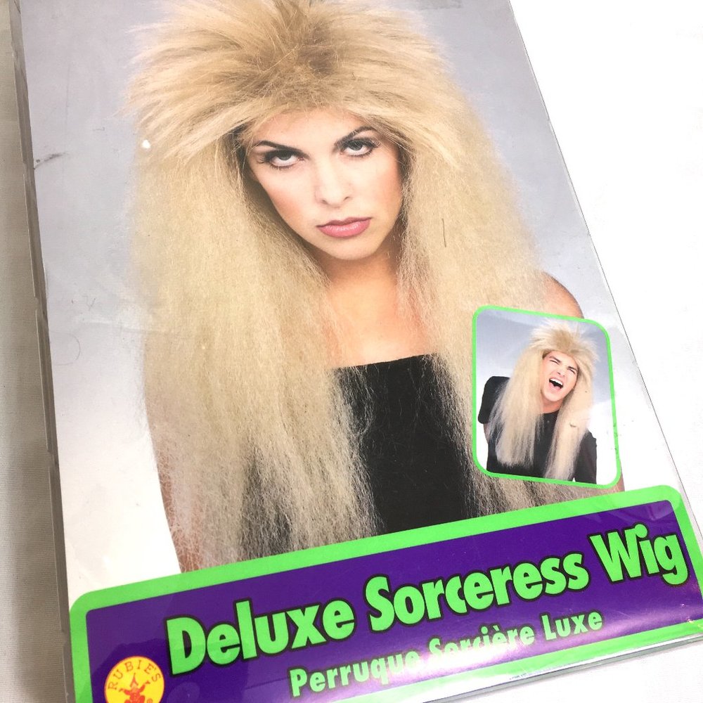 80's Punk Sorceress Deluxe Blonde Wig Rubie’s 50720 NWT - Picture 3 of 8